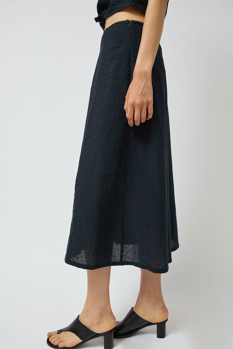 Zii Ropa Claude Skirt in Midnight Checkered