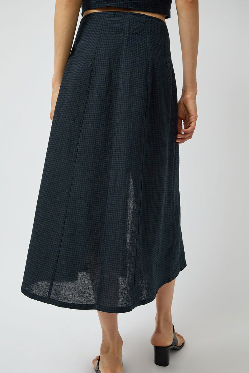 Zii Ropa Claude Skirt in Midnight Checkered