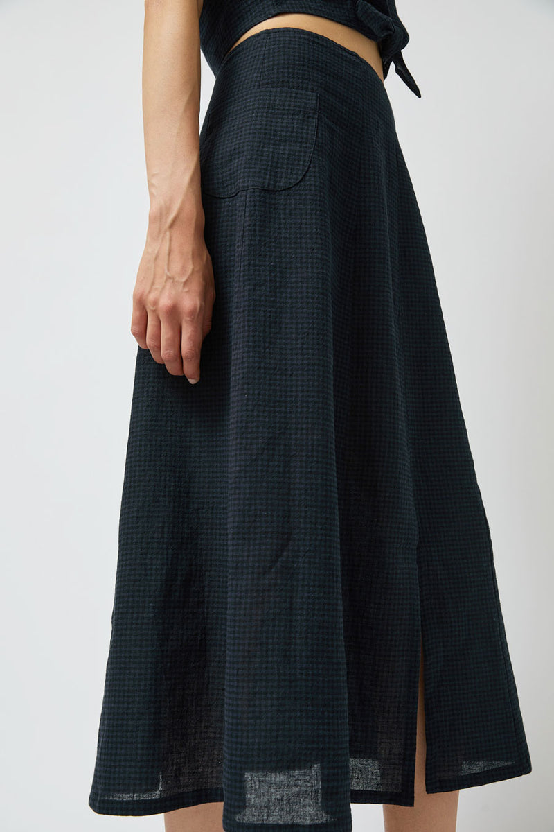 Zii Ropa Claude Skirt in Midnight Checkered