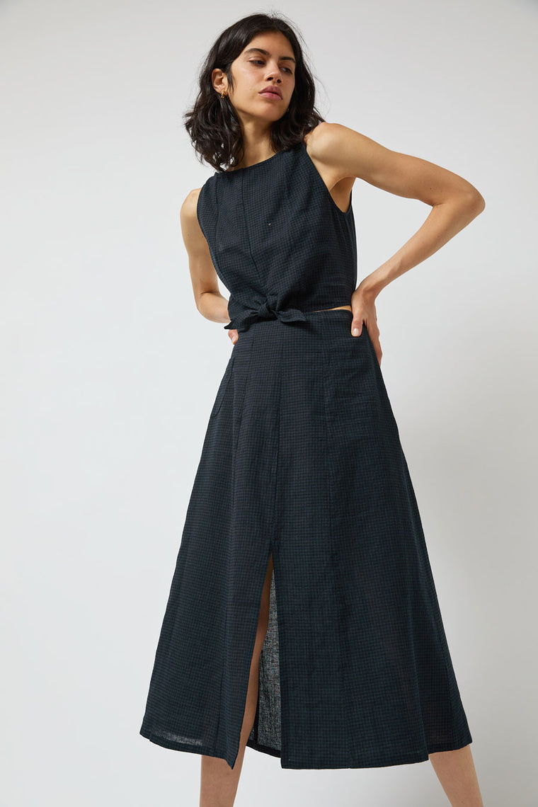 Zii Ropa Claude Skirt in Midnight Checkered