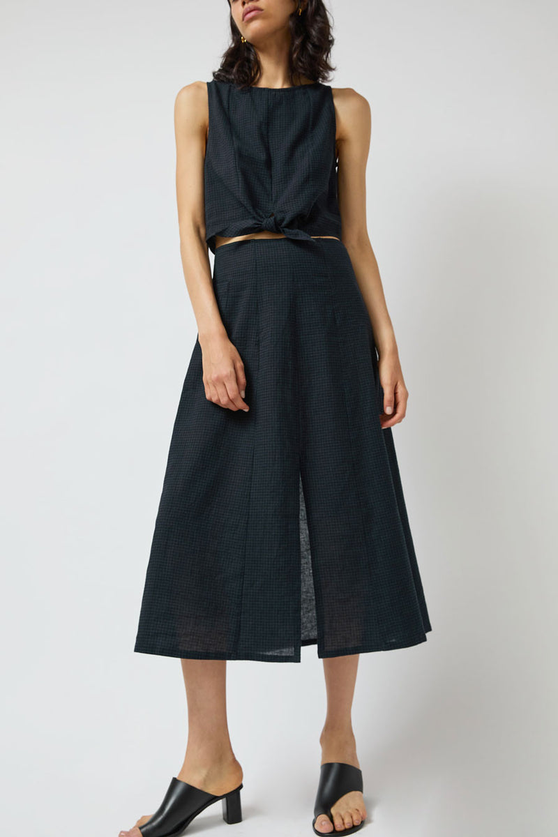 Zii Ropa Claude Top in Midnight Checkered