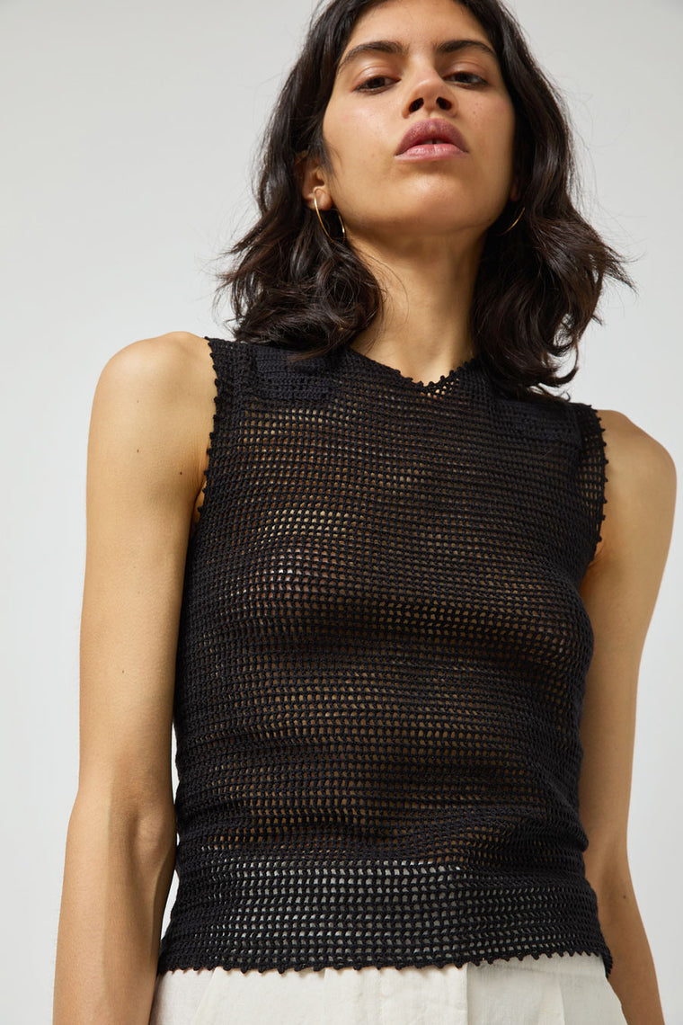 Zii Ropa Nia Crochet Top in Black
