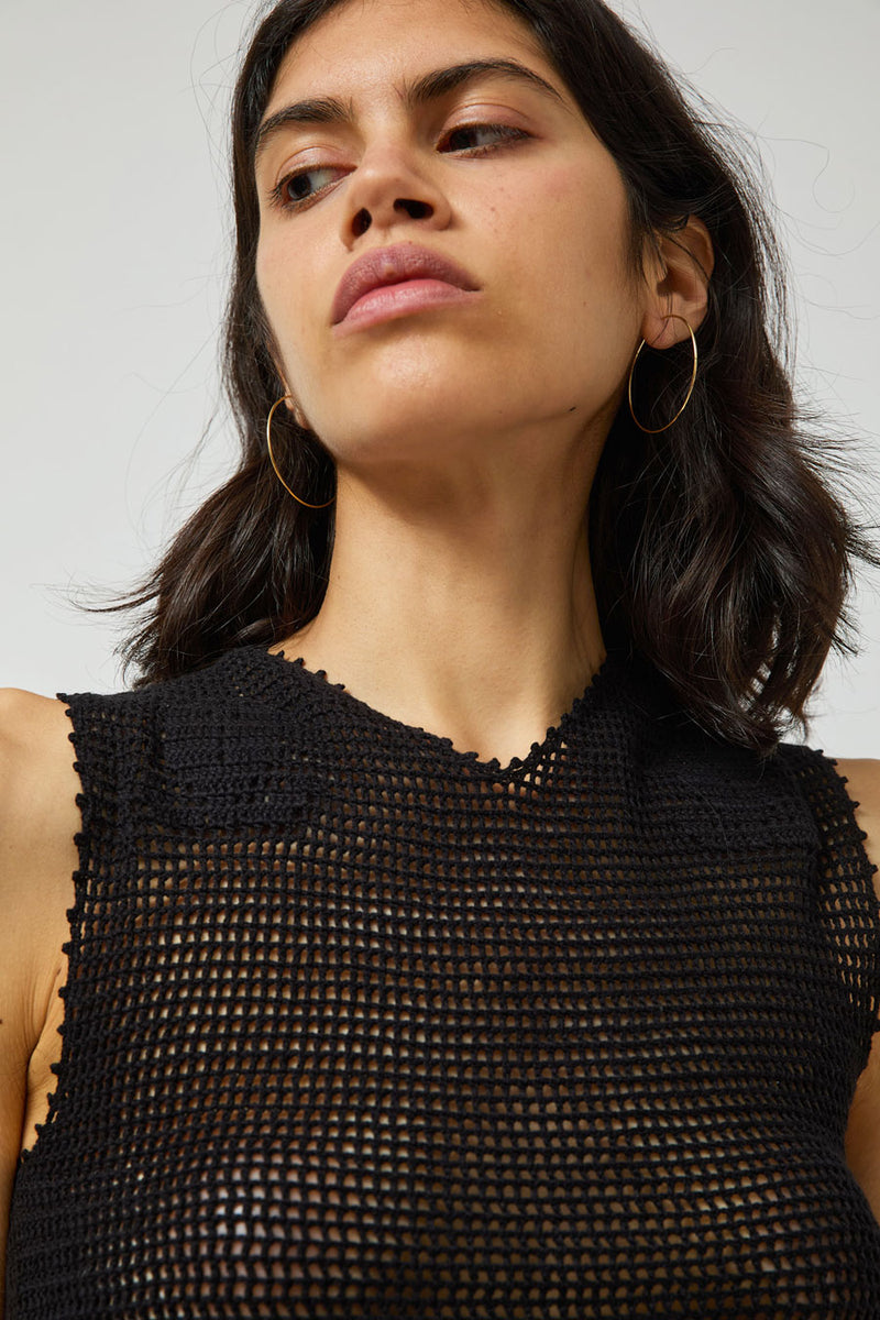 Zii Ropa Nia Crochet Top in Black