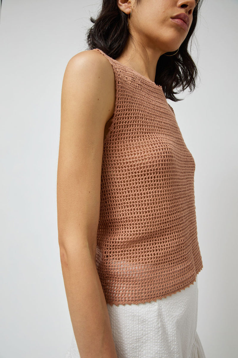 Zii Ropa Nia Crochet Top in Terracotta