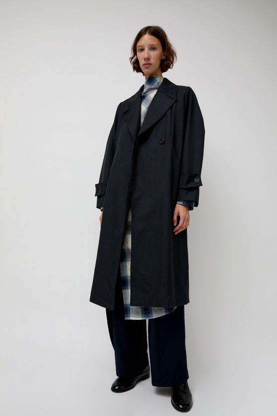 épingler Trigonal Fall Coat in Charcoal