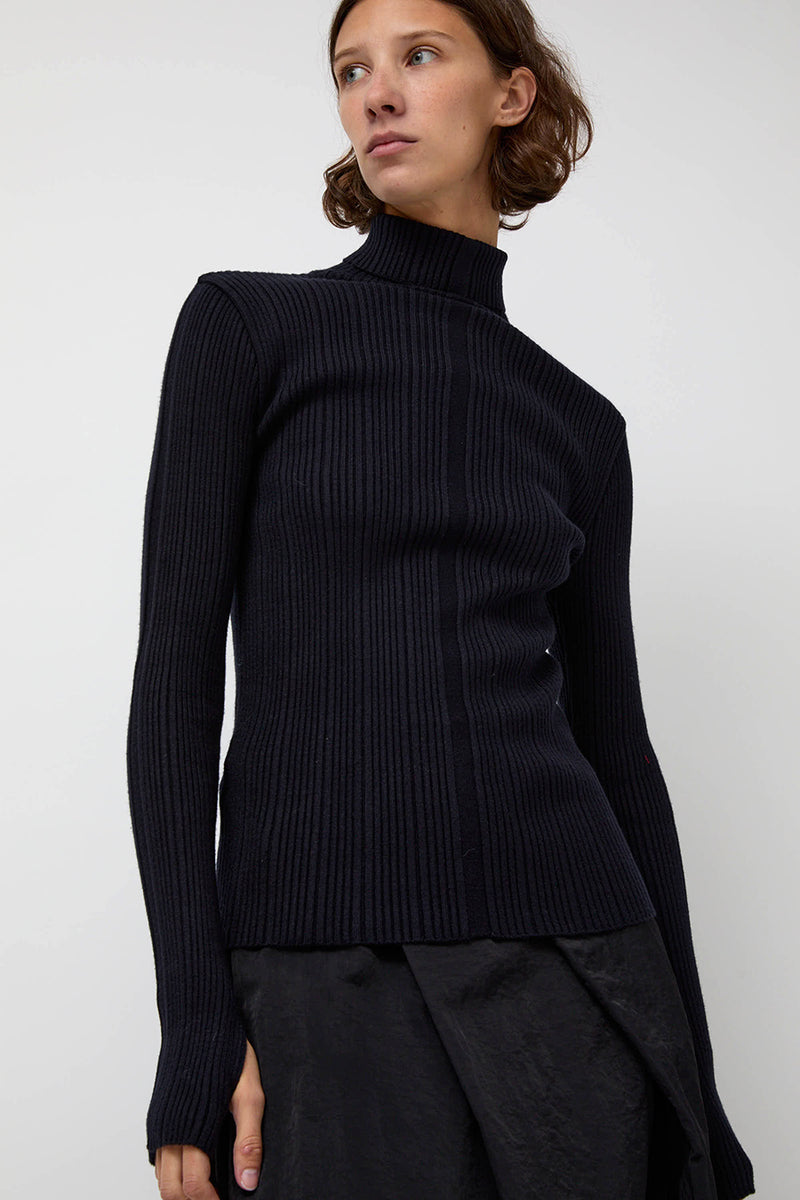 épingler Inner Pleats Pola Knit in Navy