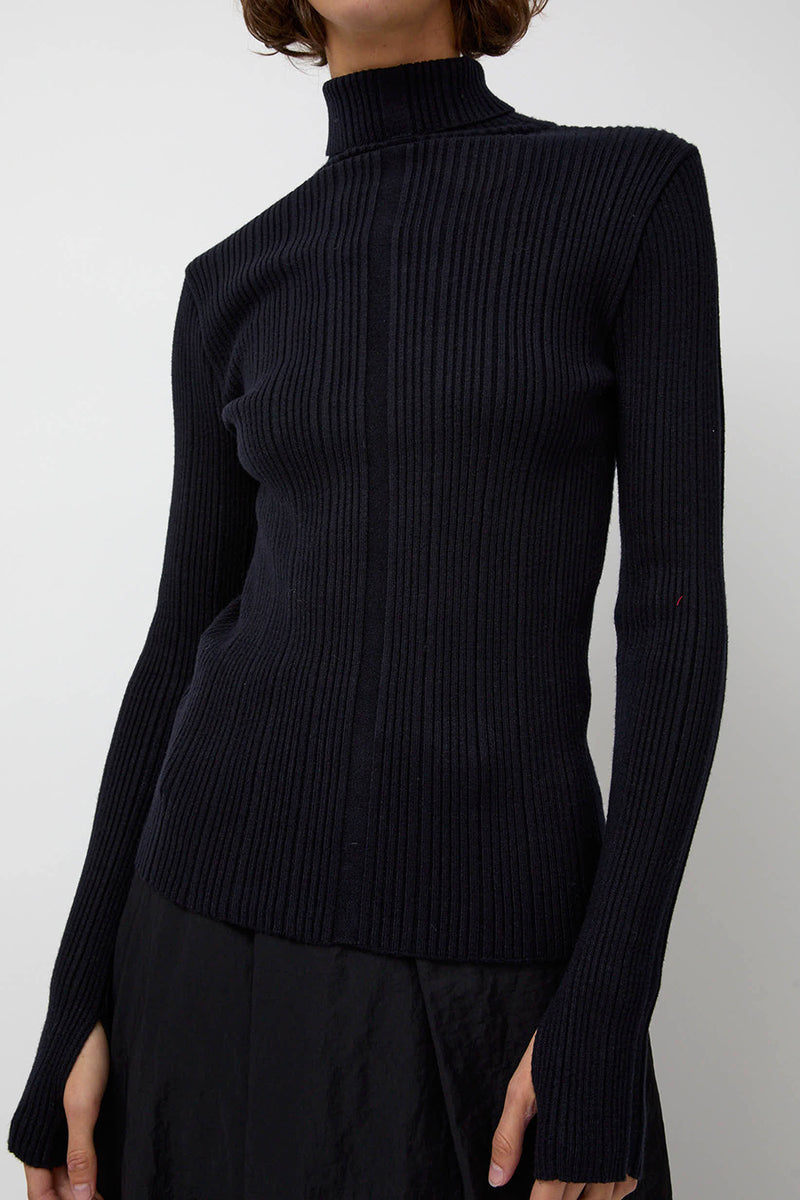 épingler Inner Pleats Pola Knit in Navy