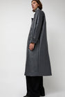 épingler Leather Scarf Trench in Charcoal