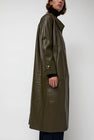 épingler Leather Scarf Trench in Khaki