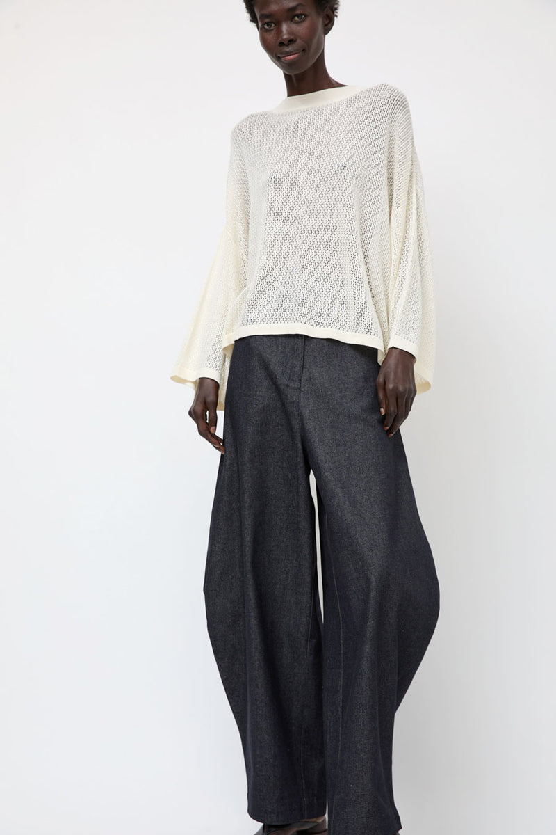 et Tigre Maxi Knit Top in Cream