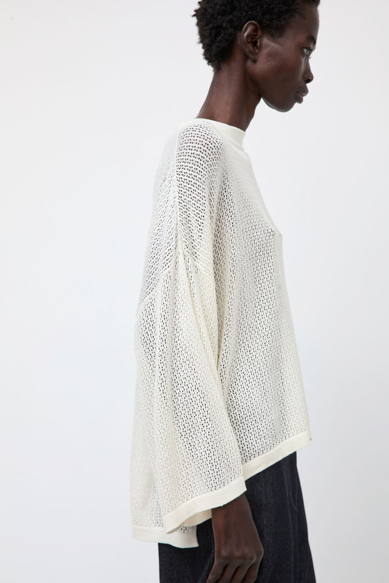 et Tigre Maxi Knit Top in Cream