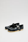 No.6 Maryjane Clog on Flat Bendable Base in Navy Patent