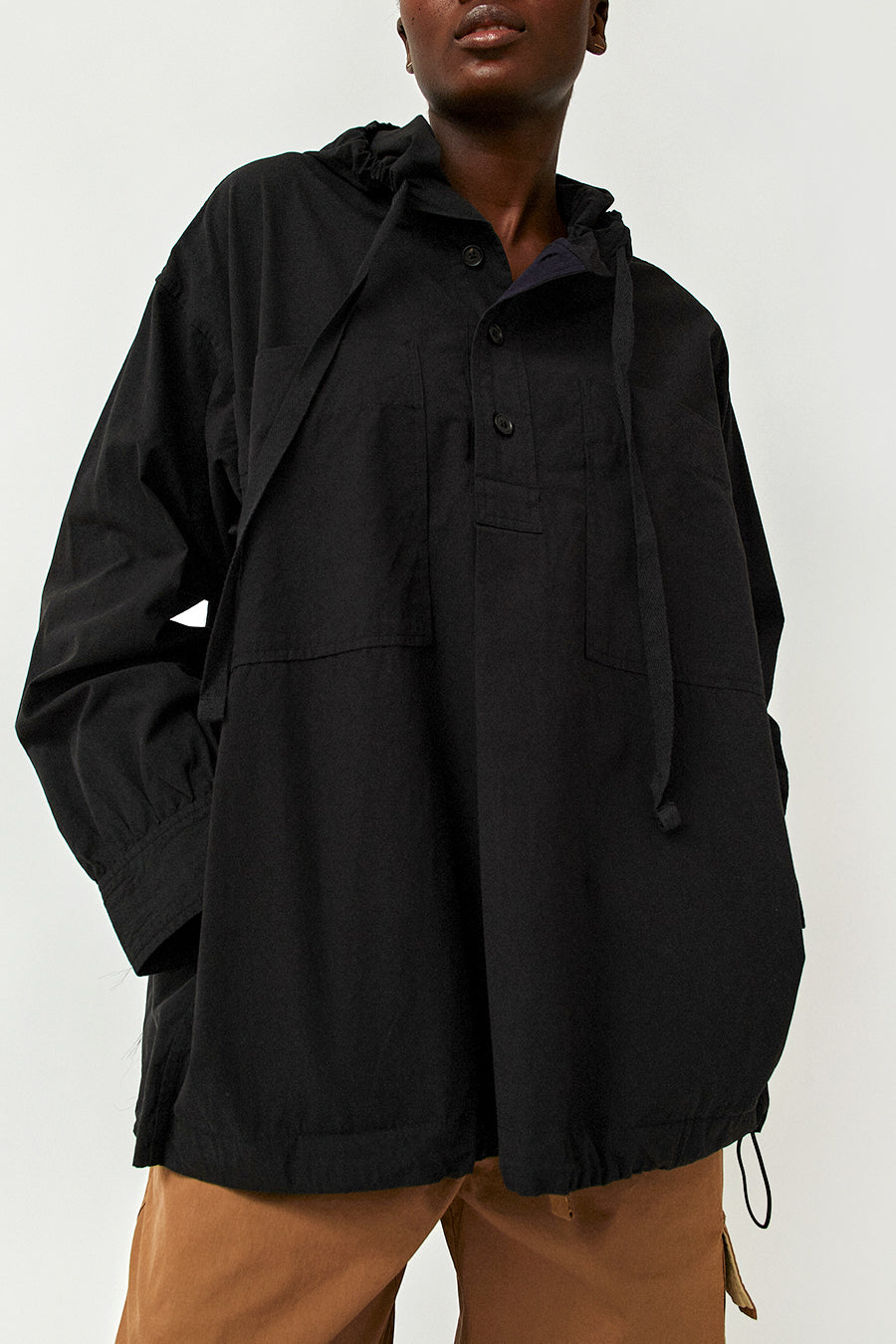 6397 Cotton Anorak in Black