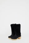 No.6 Alpha Shearling Clog Boot on Mid Tread in Midnight on White Base