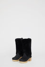 No.6 Alpha Shearling Clog Boot on Mid Tread in Midnight on White Base
