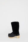 No.6 Alpha Shearling Clog Boot on Mid Tread in Midnight on White Base