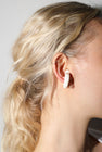 Hannayoo Works Pied Teardrop Single Ear Cuff in White