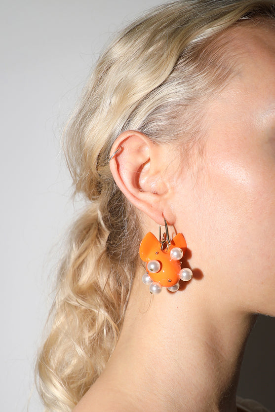 Hannayoo Works Roo Duo Earrings in Orange