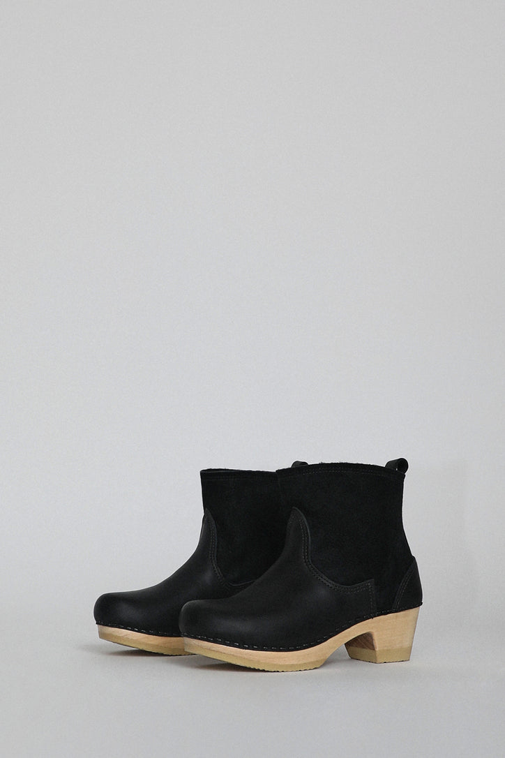 Buy STYLISH LOW HEEL BLACK SUEDE ANKLE BOOTS for Women Online in India
