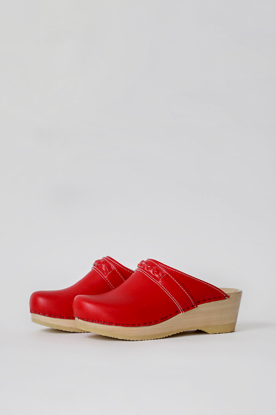 No.6 Bridget Clog on Mid Wedge in Red