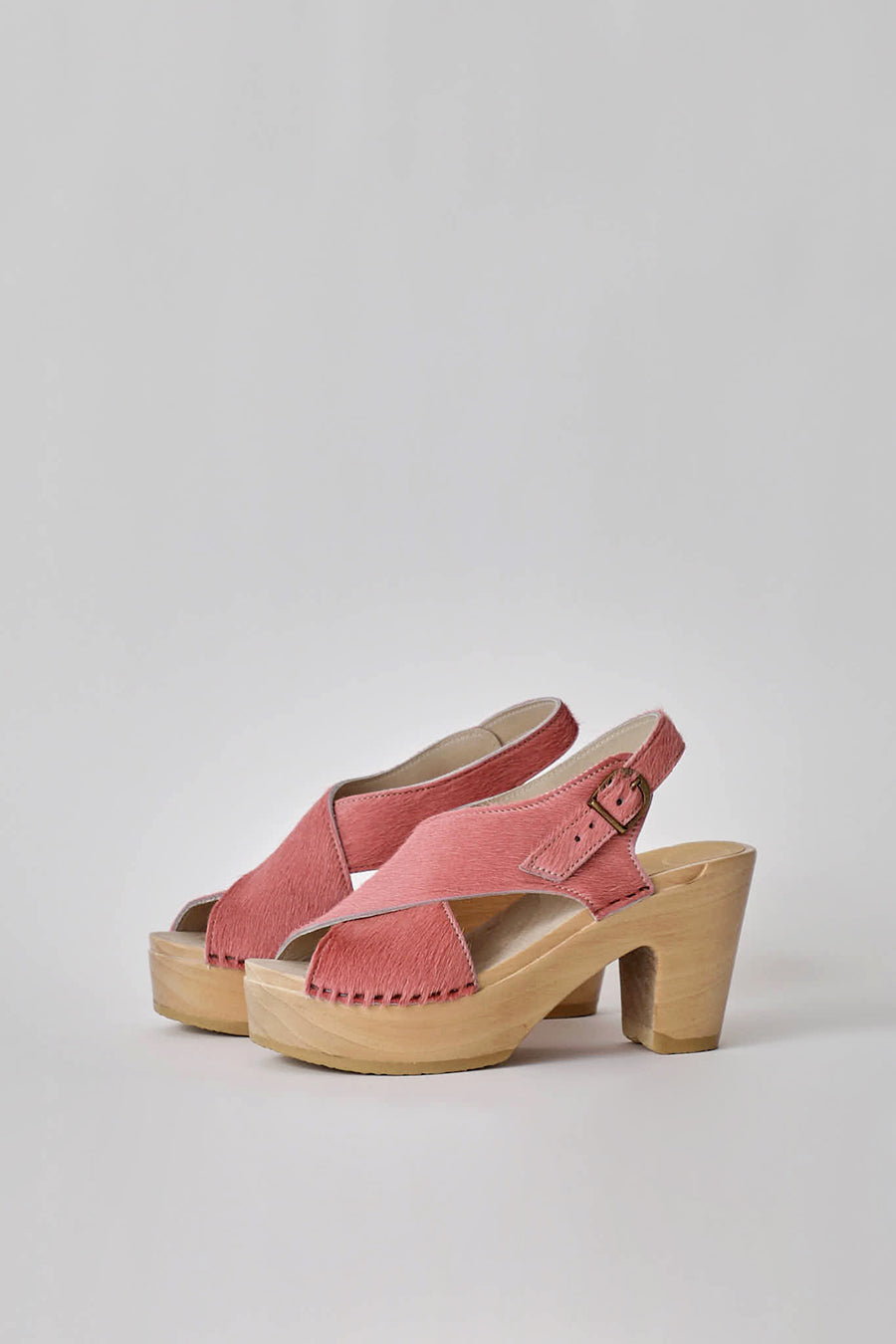 No.6 Crossover Clog on Platform in Pink Pony