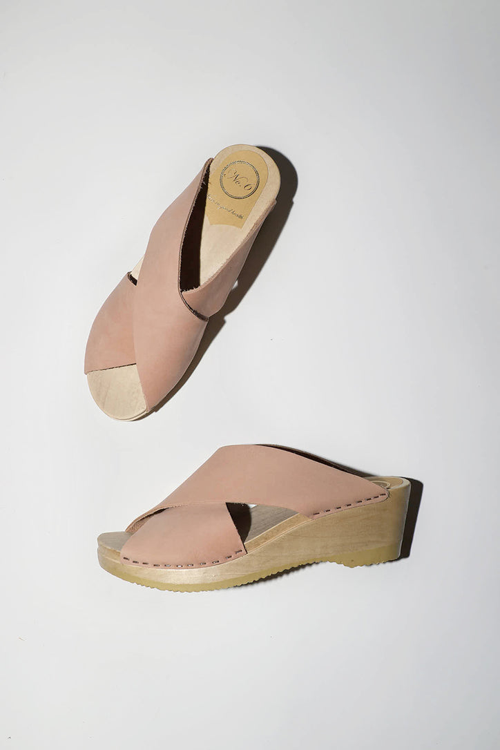 Image of No.6 Frida Clog on Mid Wedge in Pink Sand