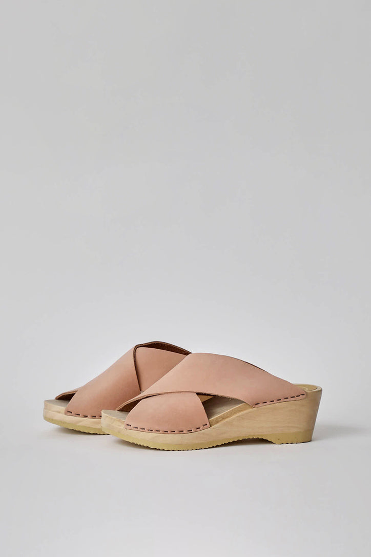 Image of No.6 Frida Clog on Mid Wedge in Pink Sand