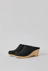 No.6 New School Clog on Wedge in Black