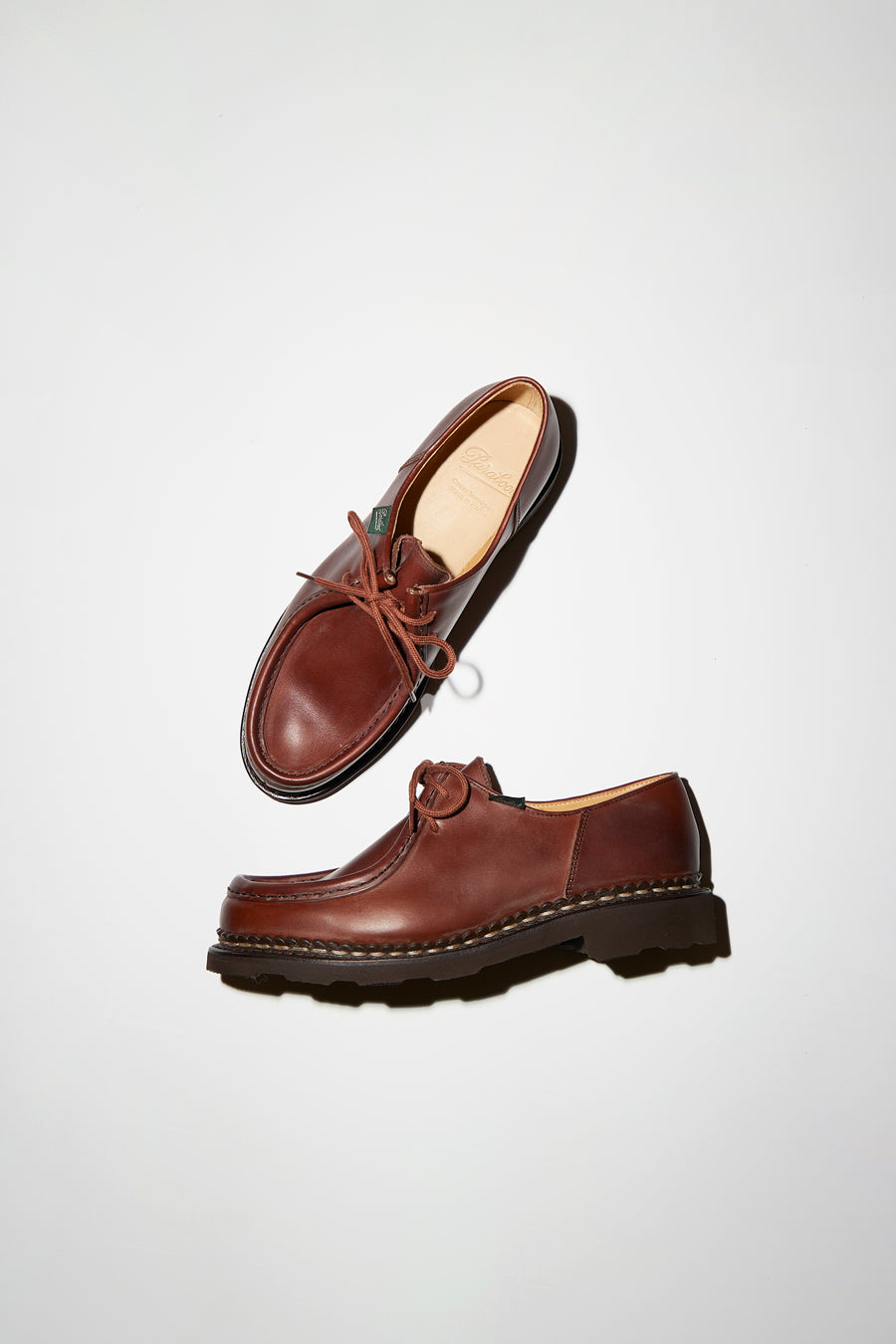 Paraboot Michael Shoe in Lisse Marron
