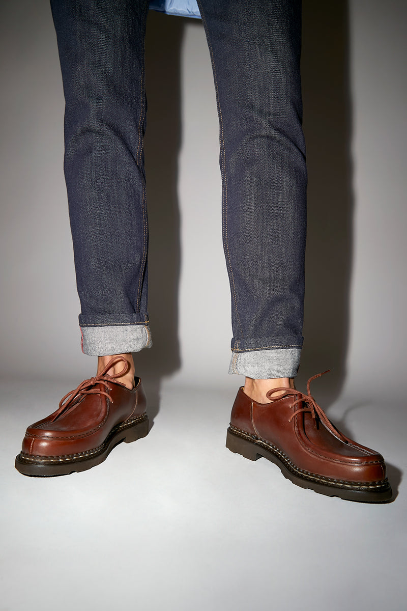 Paraboot Michael Shoe in Lisse Marron