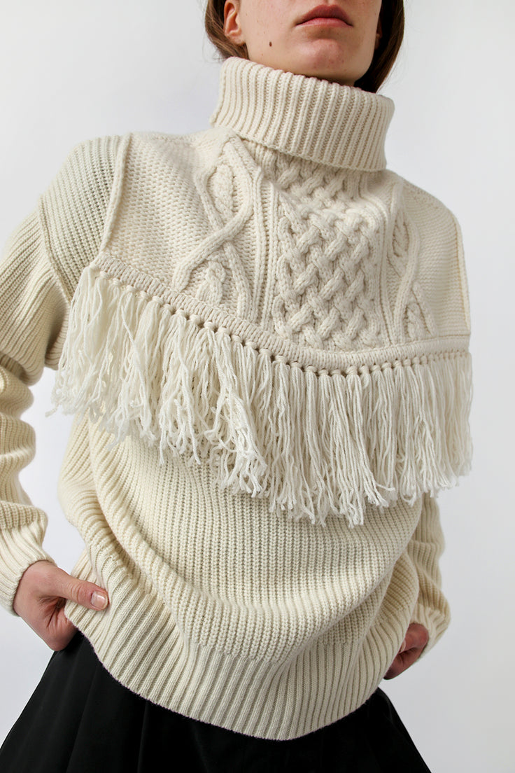 StandAlone Cable Knit Neck Warmer in Ivory