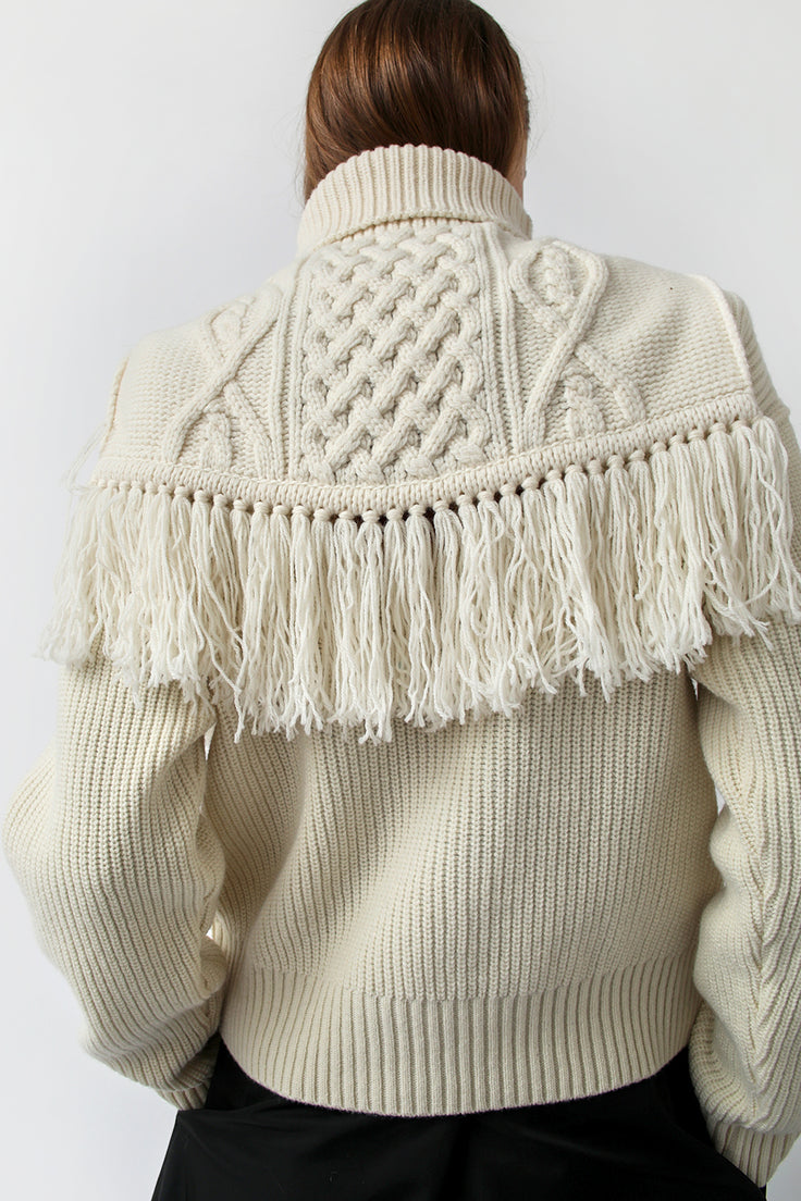 StandAlone Cable Knit Neck Warmer in Ivory